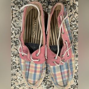Pink and Blue Sperry Topsiders